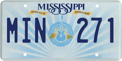 MS license plate MIN271