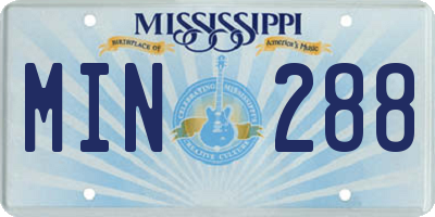 MS license plate MIN288