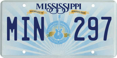 MS license plate MIN297