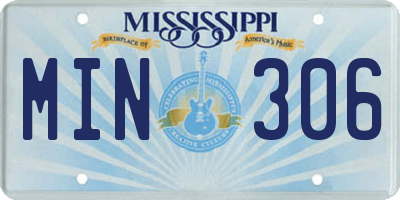 MS license plate MIN306