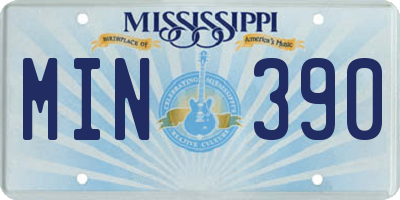 MS license plate MIN390