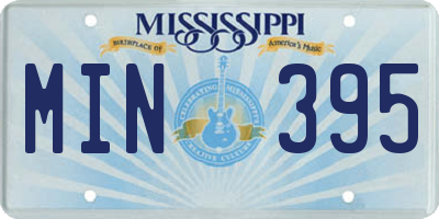 MS license plate MIN395
