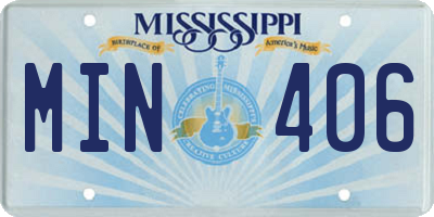 MS license plate MIN406