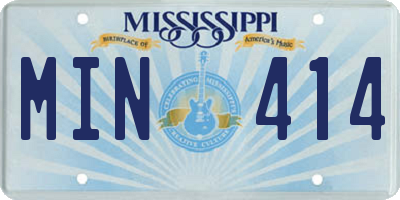 MS license plate MIN414