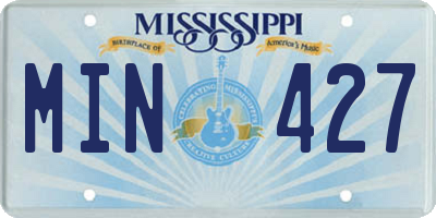 MS license plate MIN427