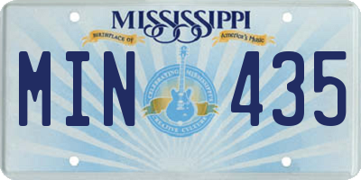 MS license plate MIN435