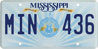 MS license plate MIN436