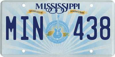 MS license plate MIN438