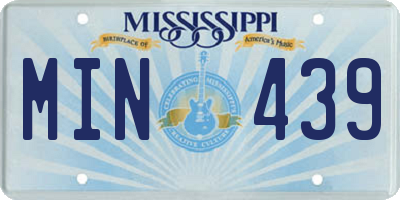 MS license plate MIN439