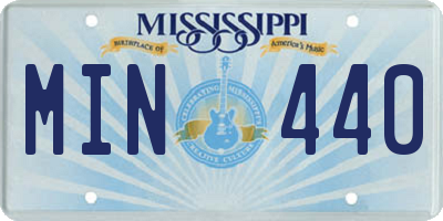 MS license plate MIN440