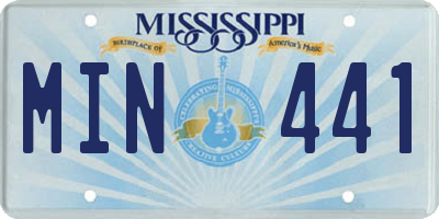 MS license plate MIN441