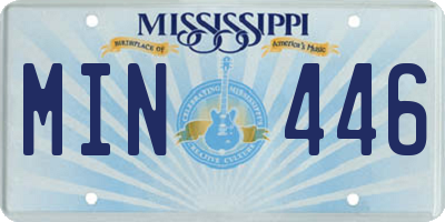 MS license plate MIN446