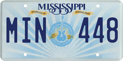 MS license plate MIN448