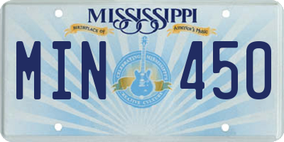 MS license plate MIN450