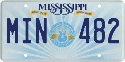MS license plate MIN482