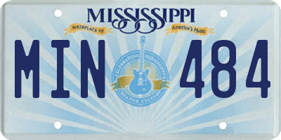 MS license plate MIN484