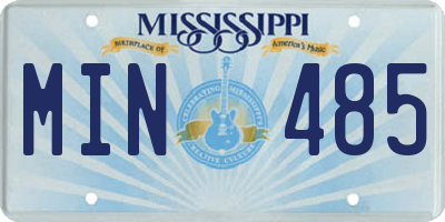 MS license plate MIN485