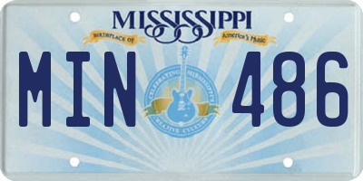 MS license plate MIN486