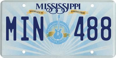 MS license plate MIN488