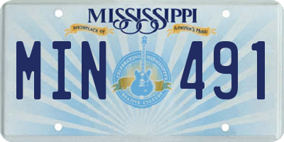 MS license plate MIN491