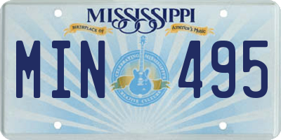 MS license plate MIN495