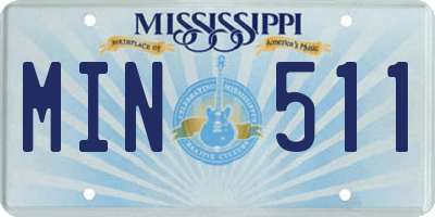 MS license plate MIN511