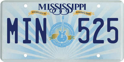 MS license plate MIN525
