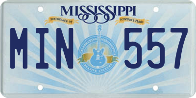 MS license plate MIN557