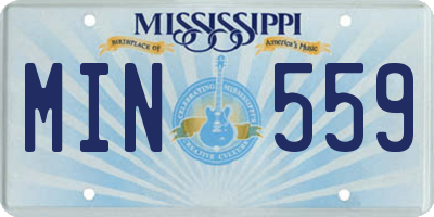 MS license plate MIN559