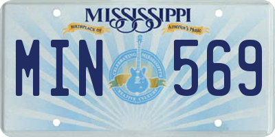 MS license plate MIN569