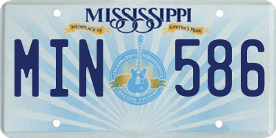 MS license plate MIN586