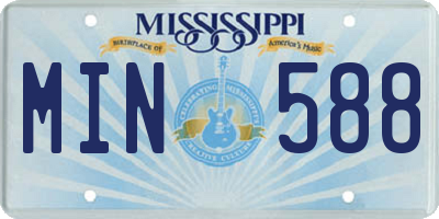 MS license plate MIN588