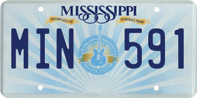 MS license plate MIN591