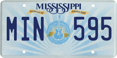 MS license plate MIN595