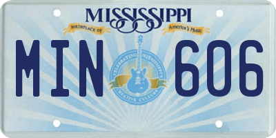 MS license plate MIN606