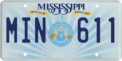 MS license plate MIN611