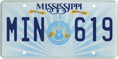 MS license plate MIN619