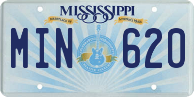 MS license plate MIN620