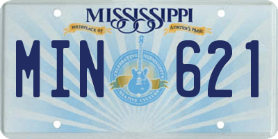 MS license plate MIN621