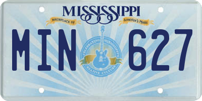 MS license plate MIN627