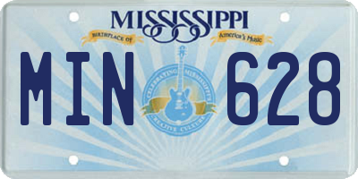 MS license plate MIN628
