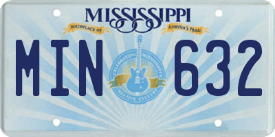 MS license plate MIN632