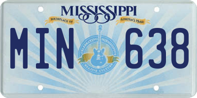 MS license plate MIN638