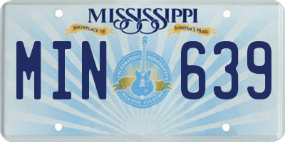 MS license plate MIN639
