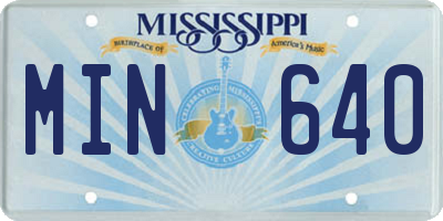 MS license plate MIN640