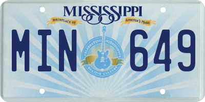 MS license plate MIN649