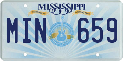 MS license plate MIN659