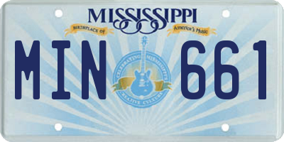 MS license plate MIN661
