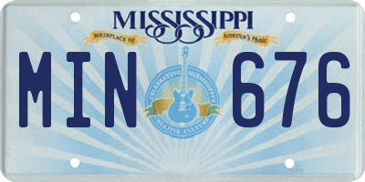 MS license plate MIN676