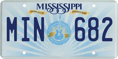 MS license plate MIN682